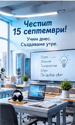 Картичка 15 септември – училище на бъдещето