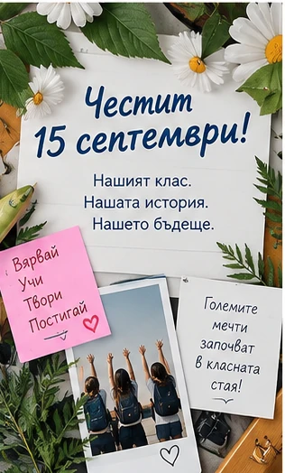 Картичка за 15 септември за Facebook и социални мрежи